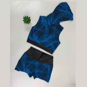 Sport set, short and sport bra hoodie